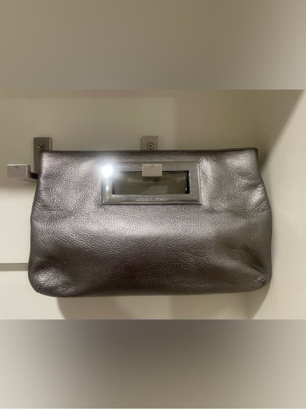 Michael Kors Gunmetal Berkeley Clutch